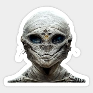 A mummy alien face Sticker